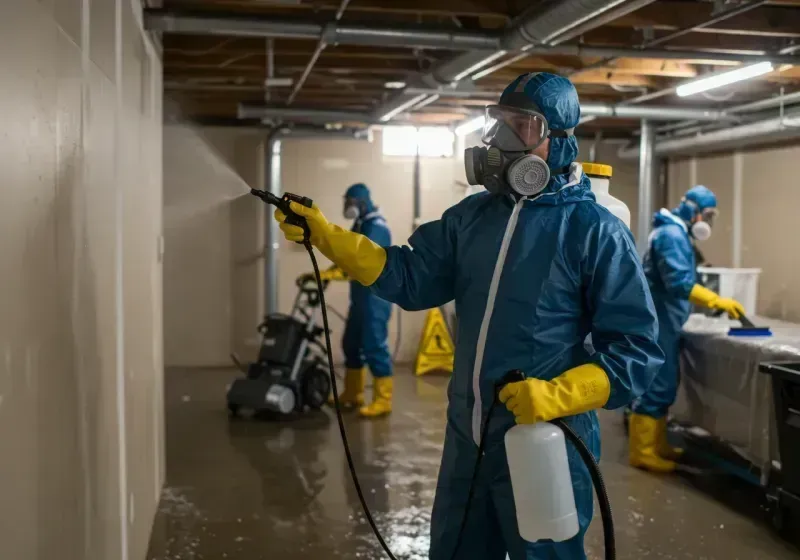 Basement Sanitization and Antimicrobial Treatment process in Bokeelia, FL